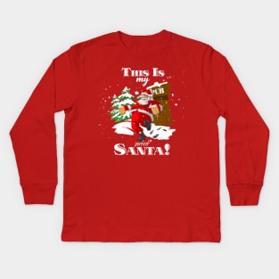 Drunk Santa Kids Long Sleeve T-Shirt